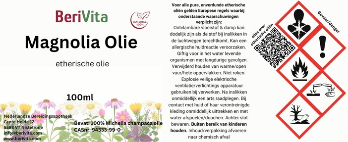 etiket magnolia olie 100ml