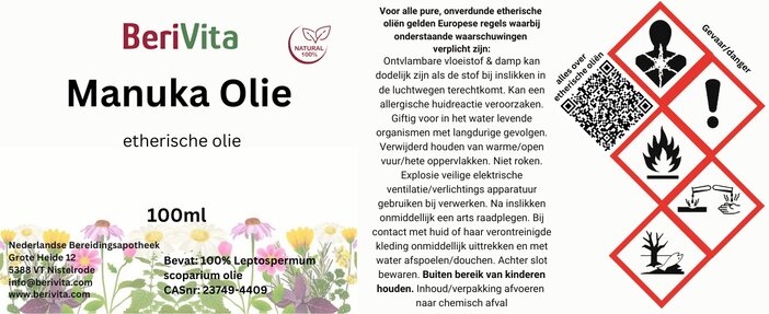 etiket manuka olie 100ml