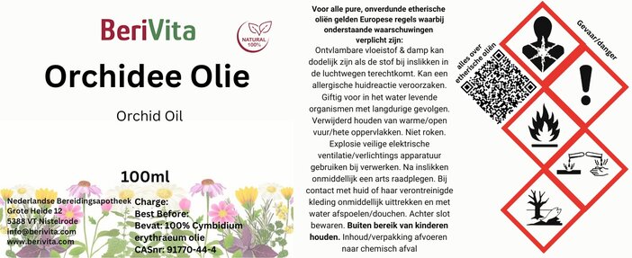 etiket orchidee olie