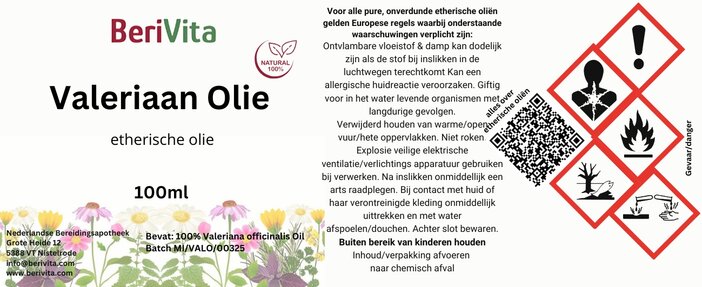 valeriaanolie etiket