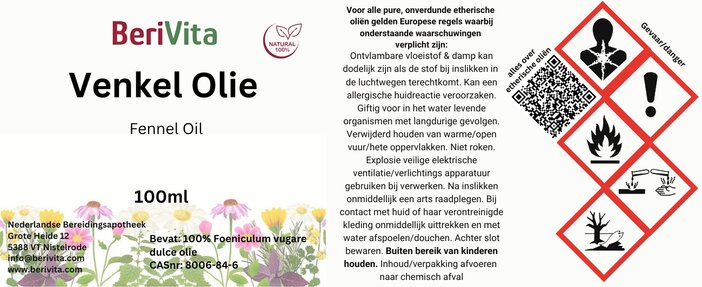 etiket venkelolie 100ml