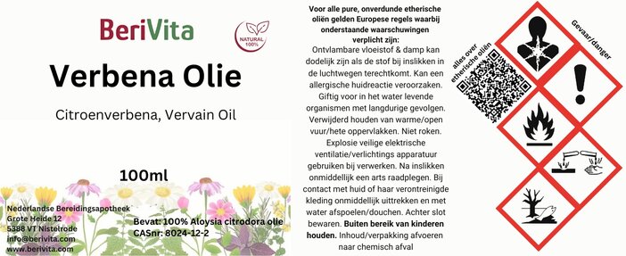 etiket verbena olie 100ml