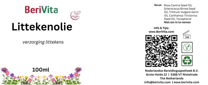 littekenolie 100ml etiket