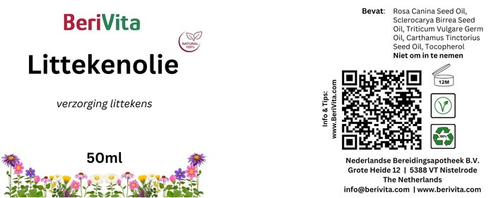 etiket natuurlijke littekenolie 50ml