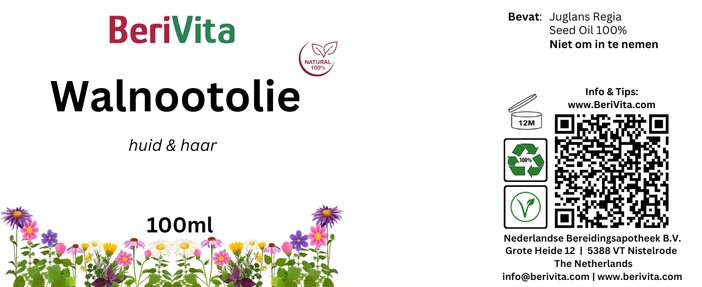 etiket 100ml walnootolie