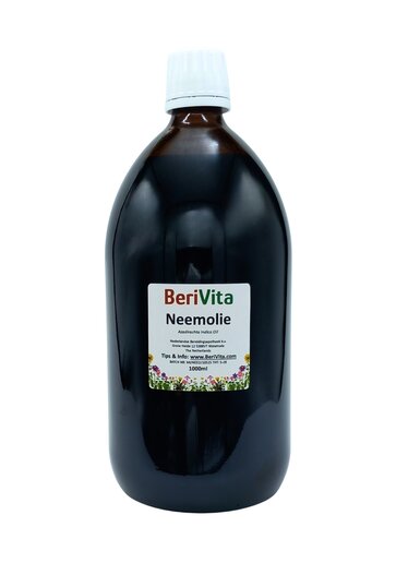 Neemolie glazen literfles