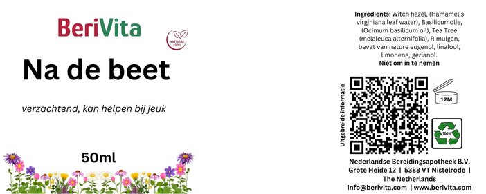 etiket na de beet 50ml