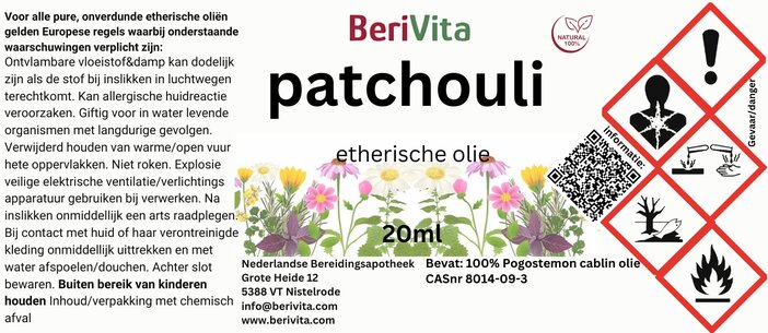 etiket patchouli olie