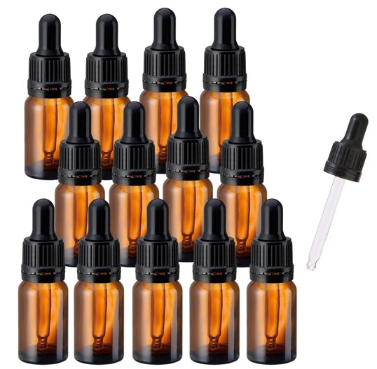 pipetflesjes met garantiesluiting bruinglas