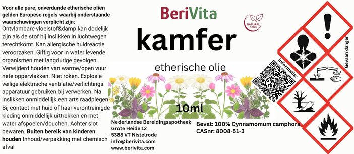 etiket kamferolie 10ml