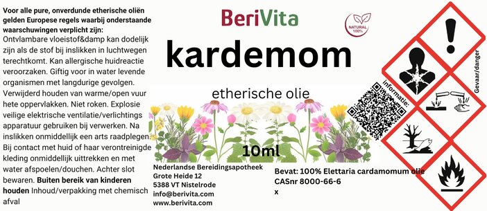 etiket kardemomolie cardemon 10ml