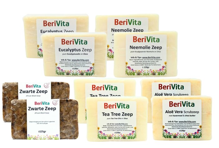 Natuurlijke zepen 6x5 stuks