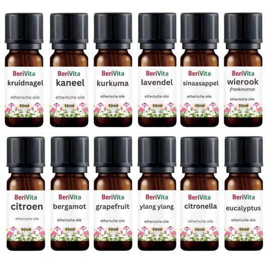 12x10ml etherische olie set