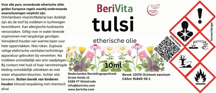 etiket tulsi olie 10ml