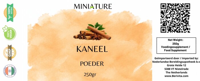kaneelpoeder etiket
