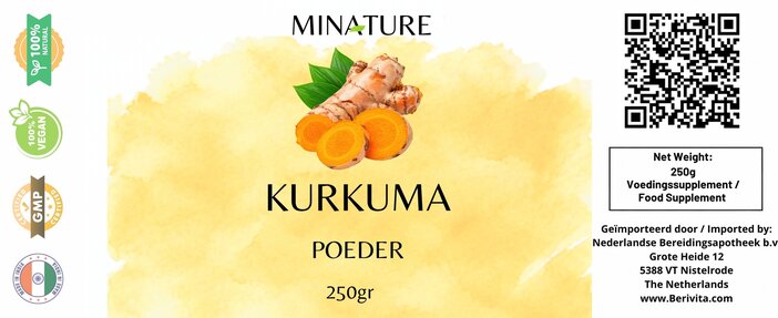 etiket kurkuma poeder