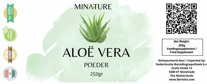 etiket aloe vera blad poeder