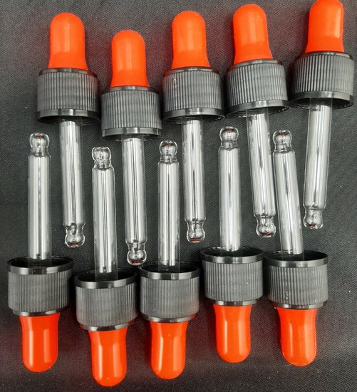 10x pipetjes los rood zwart