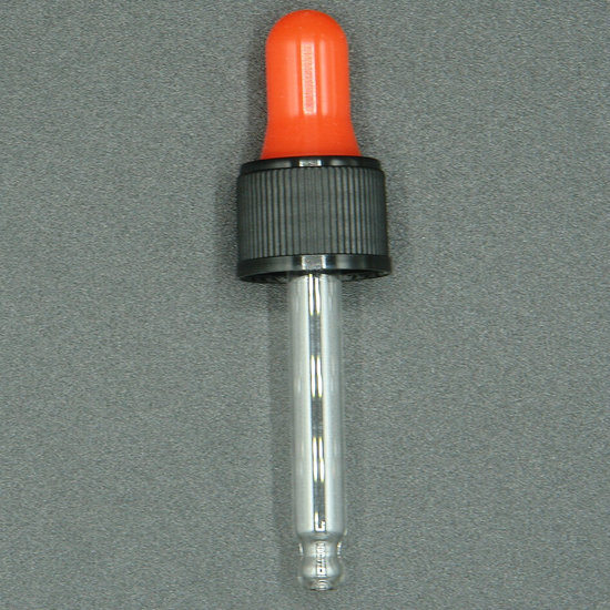 pipetje los stuk glas rood zwart