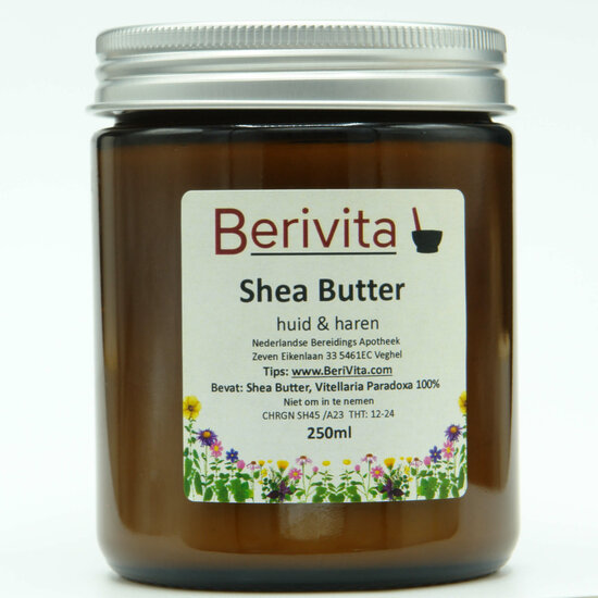 shea butter 250ml glazen pot