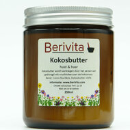 kokosbutter 250ml glazen pot