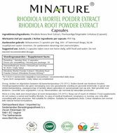 Rhodiola Capsules 60 stuks - Poeder van Rhodiola Rosea Root Extract