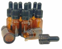  pipetflesjes leeg glas en met garantiesluiting