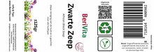 etiket zwarte zeep, african black soap 125gr