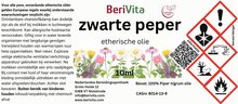 etiket zwarte peperolie