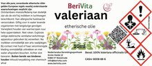 valeriaan olie etiket