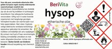 hysop olie etiket