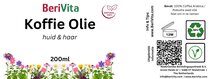 etiket koffie olie pompfles glas