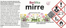etiket mirre olie myrrh oil 10ml pipetfles