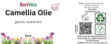 etiket Camellia Olie Puur 50ml Witte Japonica 