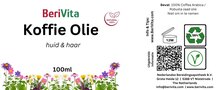 etiket koudgeperste pure koffie olie 100ml