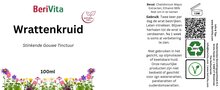 etiket wrattenkruid tinctuur van stinkende gouwe 100ml