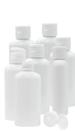 10x lege reisflesjes met klepdop 100ml wit