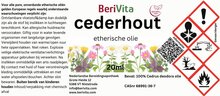 etiket cederhoutolie 20ml