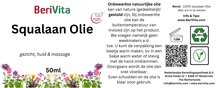 etiket squalaan olie 50ml fles