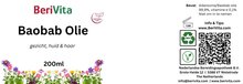 baobab olie 200ml pompfles