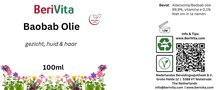 etiket baobab olie 100ml