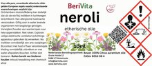 etiket etherische neroli olie