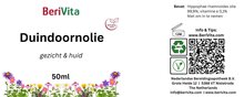 etiket duindoornolie sea bucktorn 50ml