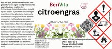 etiket citroengras olie lemongrass 10ml