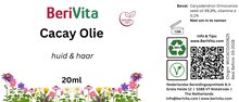 etiket cacay olie kahai puur koudgeperst 20ml