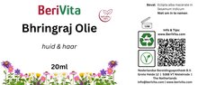 etiket bhringraj olie pipetfles