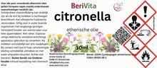 etiket citronella olie etherische 10ml