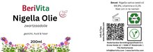 etiket nigella zwartzaadolie 200ml pompfles