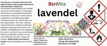 etiket lavendelolie puur 20ml pipetfles