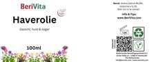 etiket haverolie oat oil puur koudgeperst huid 100ml